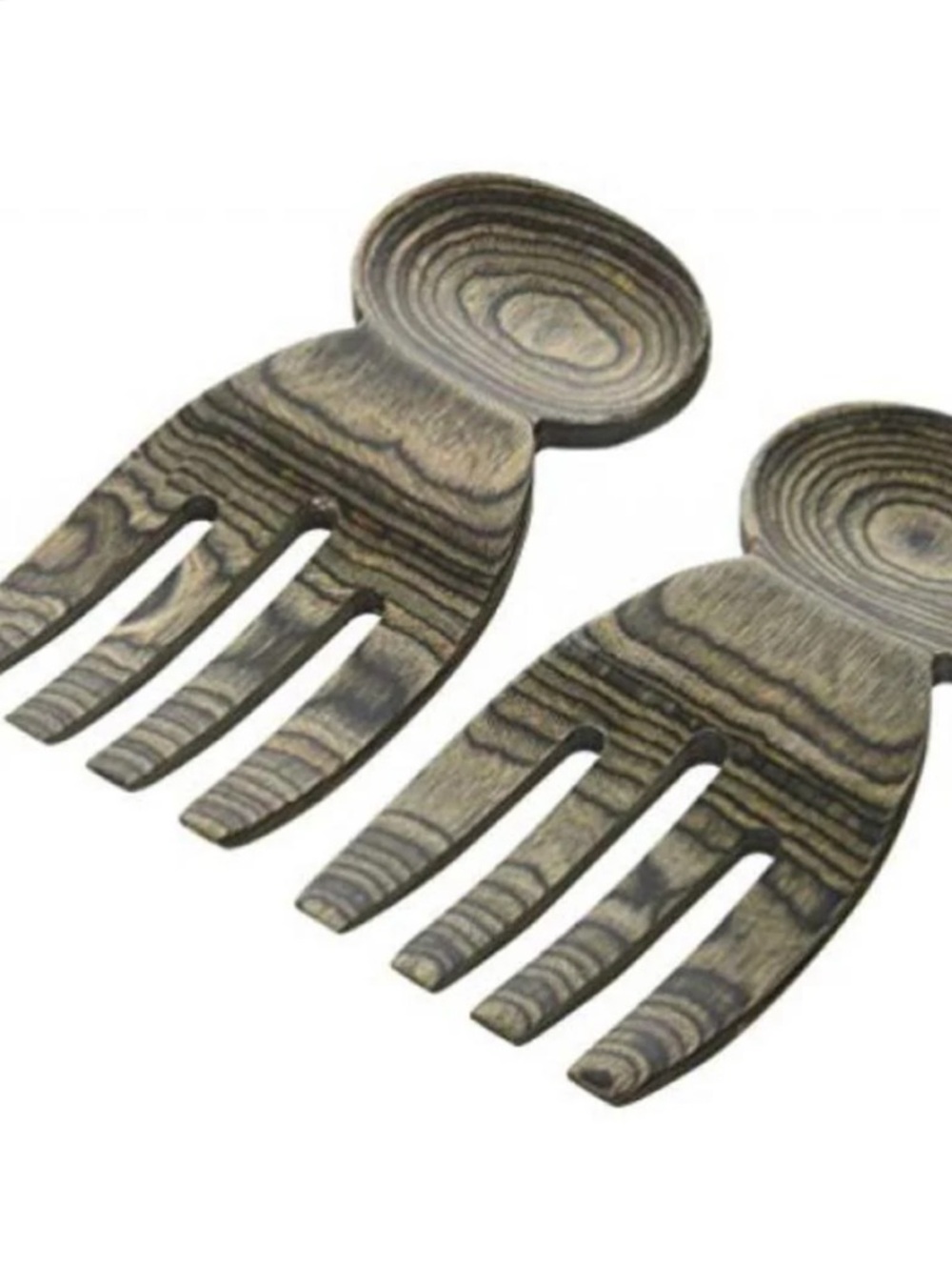 Island Bamboo Pakkawood Pakka Wood Salad Hands Bear Claws Servers